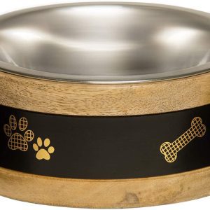 Wooden Ring Dog Bowl