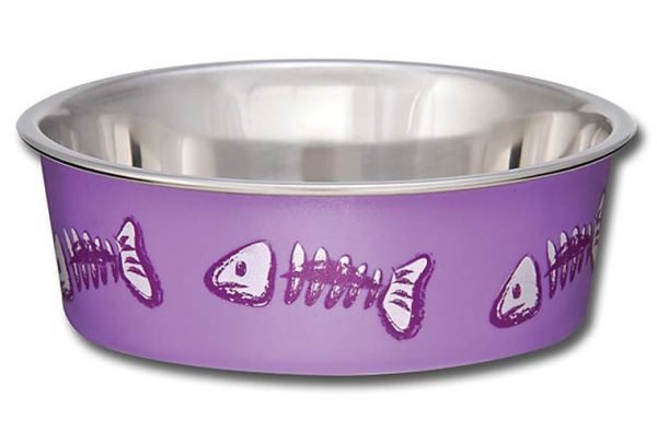 Bella Bowl Fish Skeleton Design - Lilac