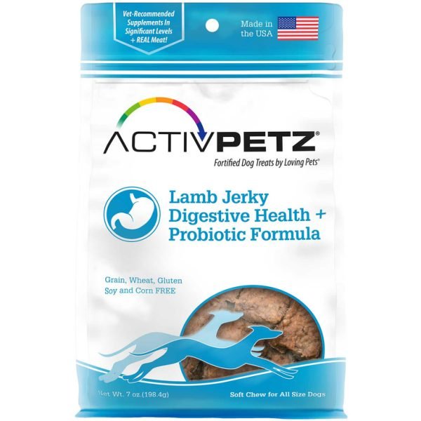 Activpetz - Lamb Jerky Dog Treats (Digestive and Probiotic Formula)